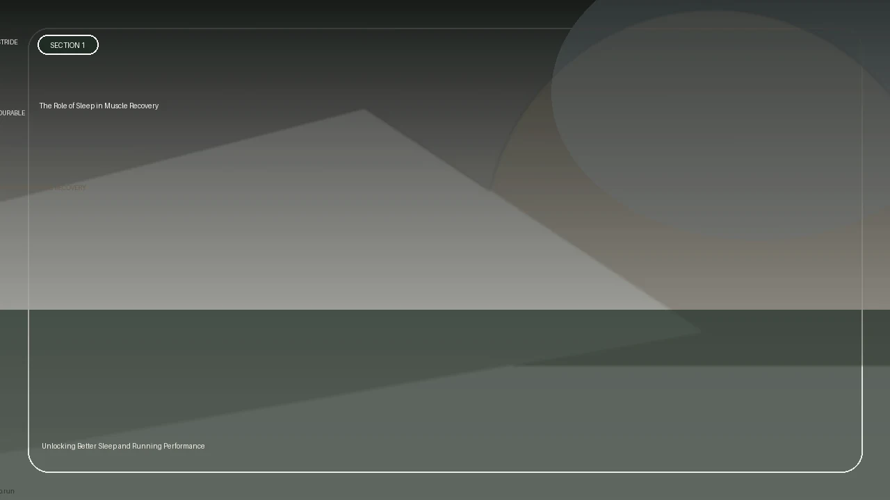 The Role of Sleep in Muscle Recovery supporting running article image