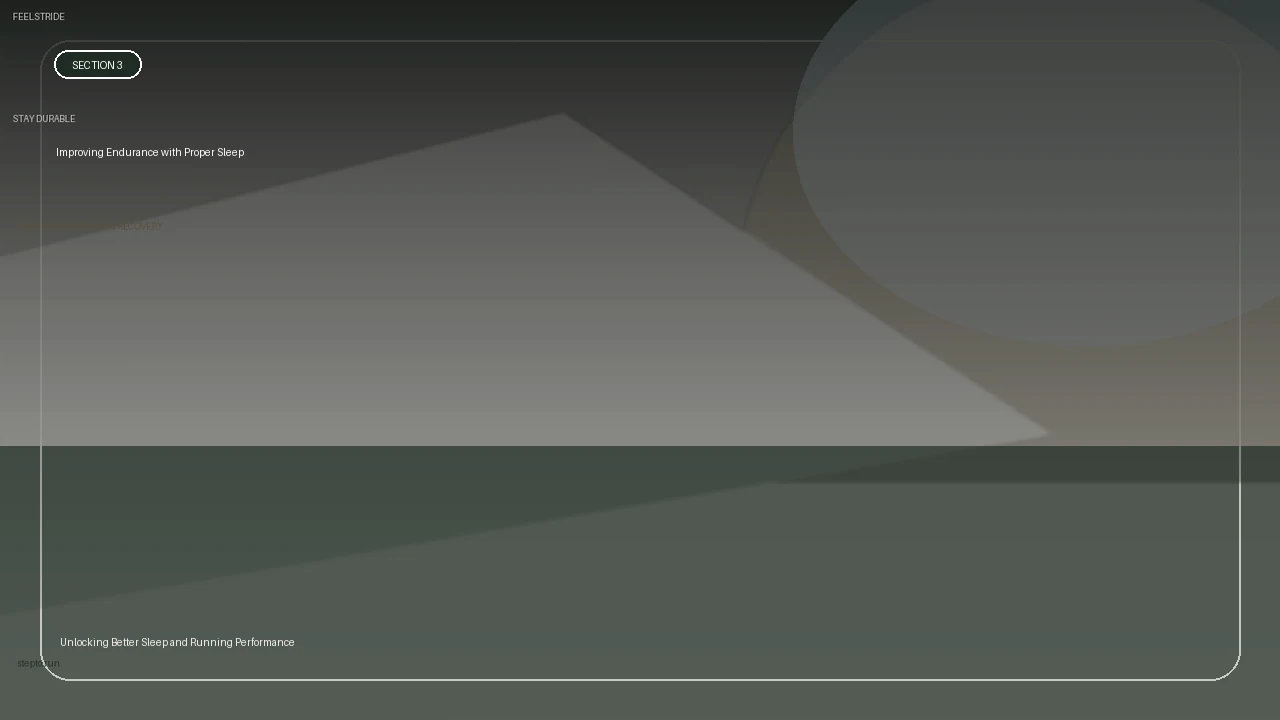 Improving Endurance with Proper Sleep supporting running article image