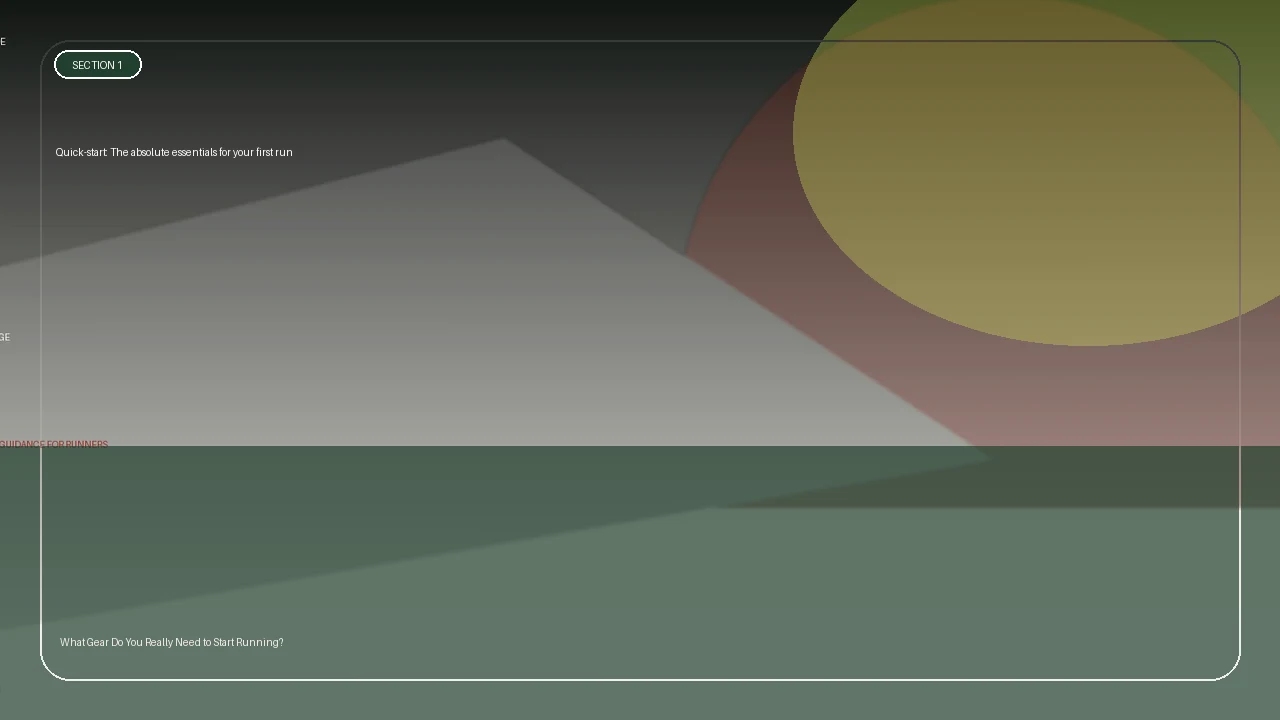 Quick-start: The absolute essentials for your first run supporting running article image