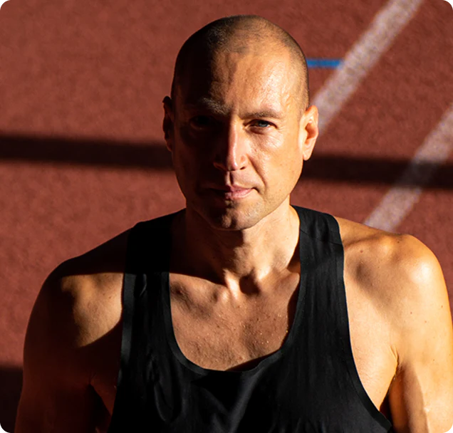 Aleksandr Sorokin supporting the Feel Stride running community page