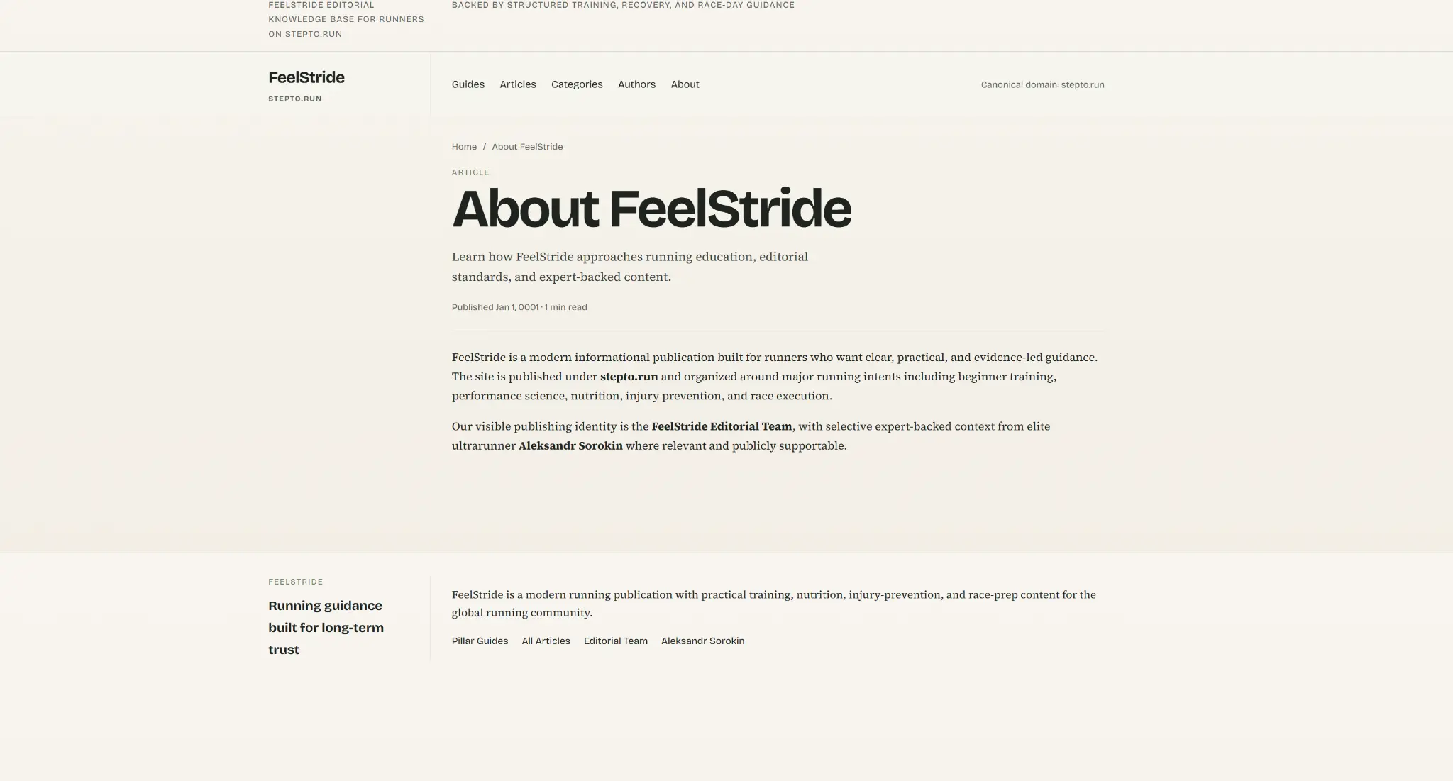 Aleksandr Sorokin on a running track, used as FeelStride's expert-backed contributor image